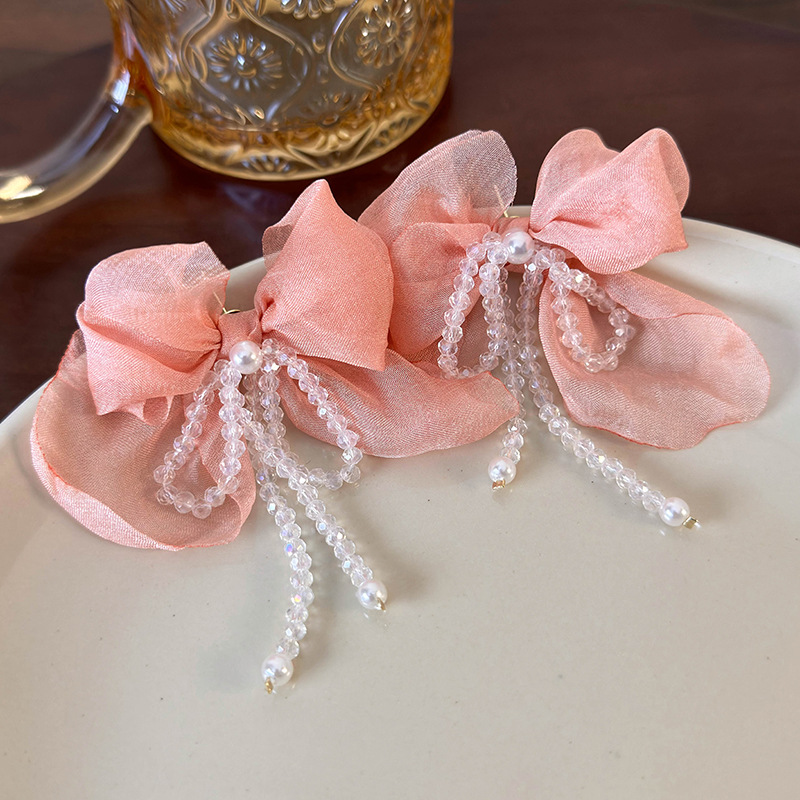 메쉬 플라워 이어링