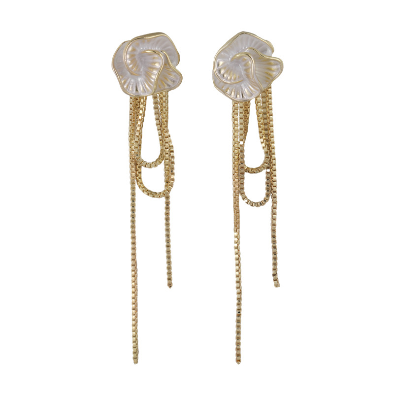 Boucles d'Oreilles Camélia Françaises à Pompons