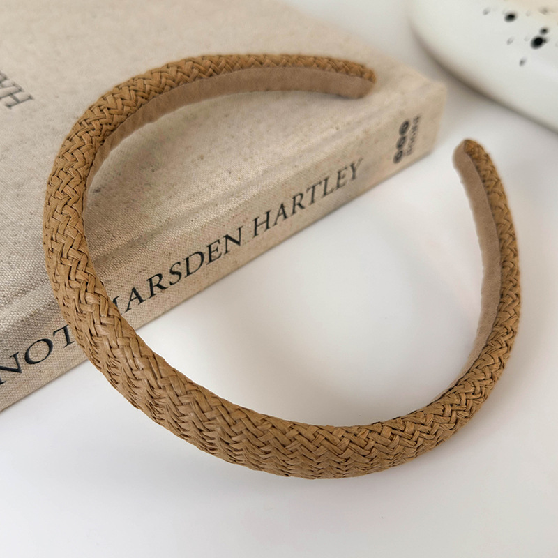 Cinta para el Cabello de Paja Trenzada