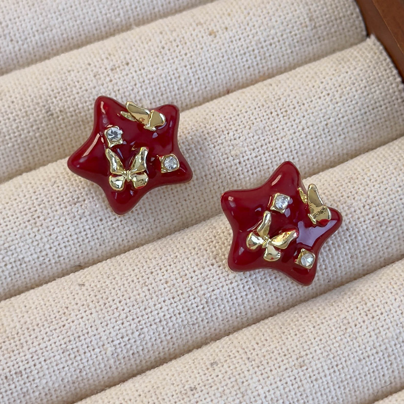 하트 리본 귀걸이