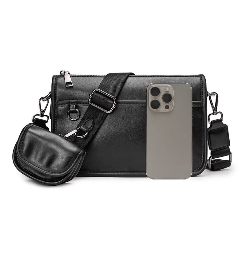 Borsa a tracolla vintage 2-in-1 per fotocamera uomo