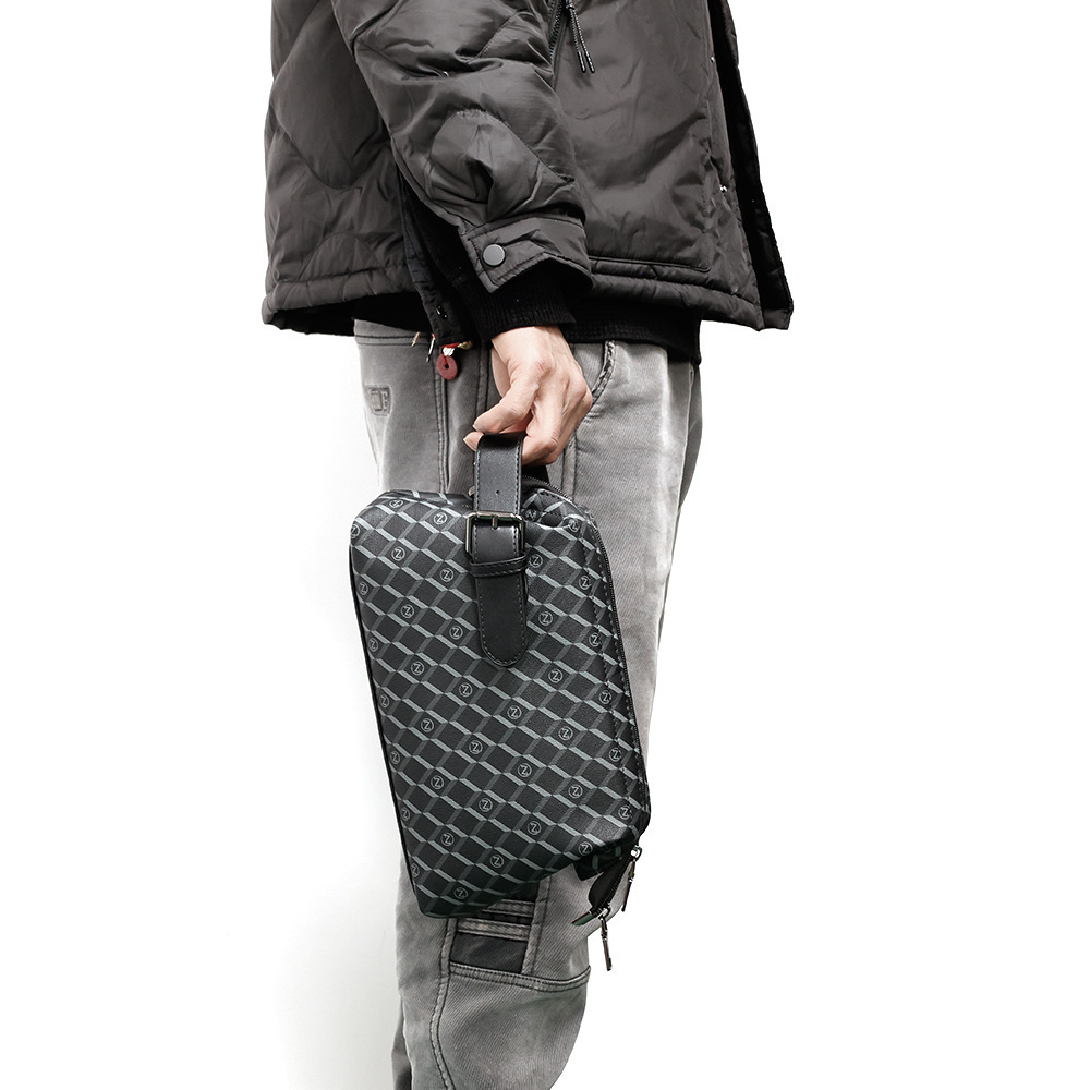 Erkek Puantiyeli Yumuşak Deri Clutch Çanta