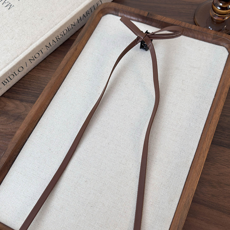 Spinki do Włosów ze Skórzaną Kokardą w Kolorze Mlecznej Herbaty