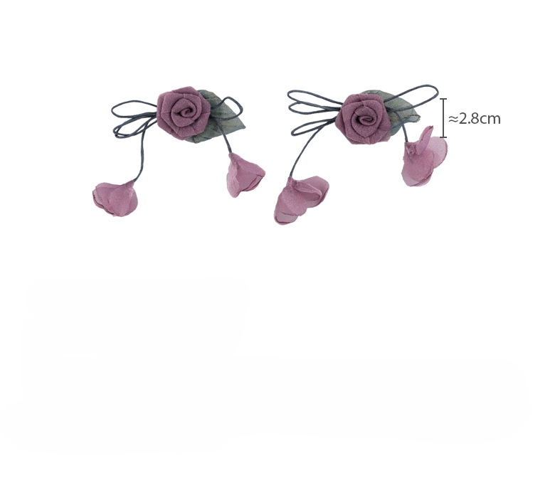 Vintage Růžové Květinové Náušnice