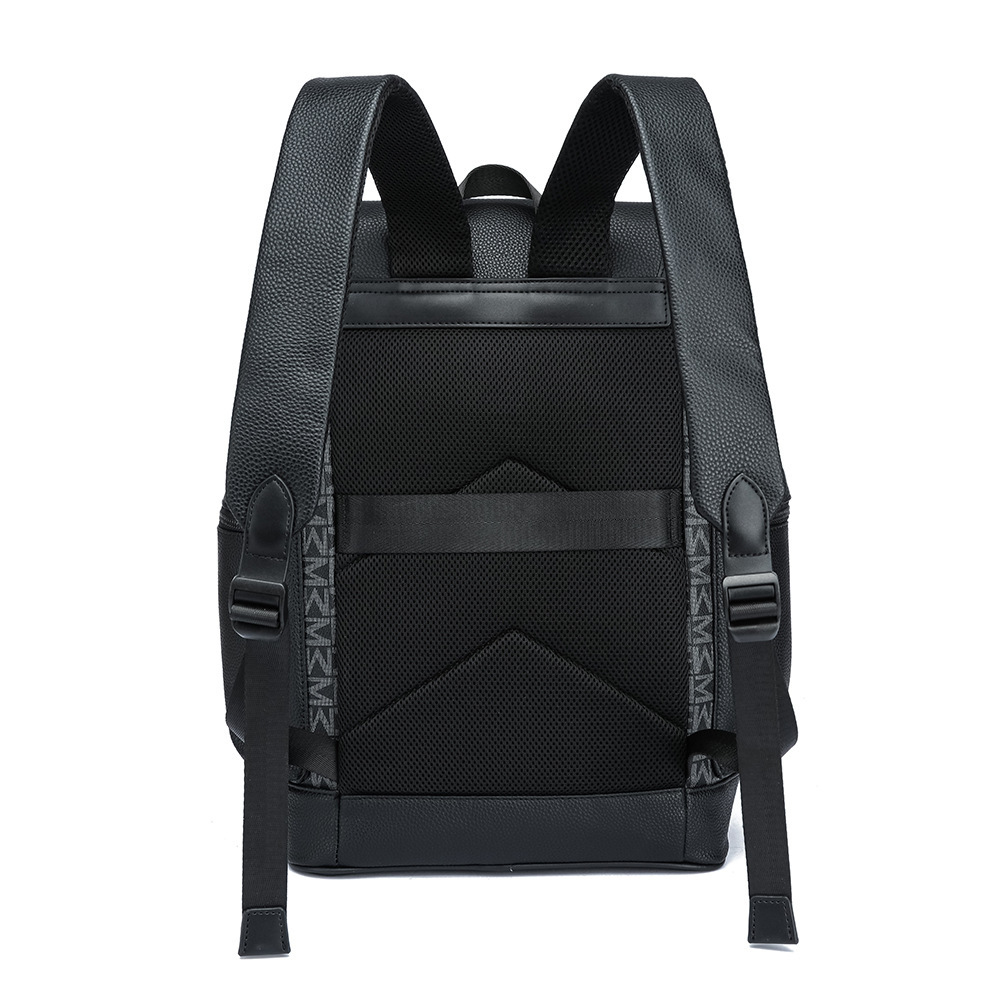 체크 무늬 드로우스트링 플랩 백팩