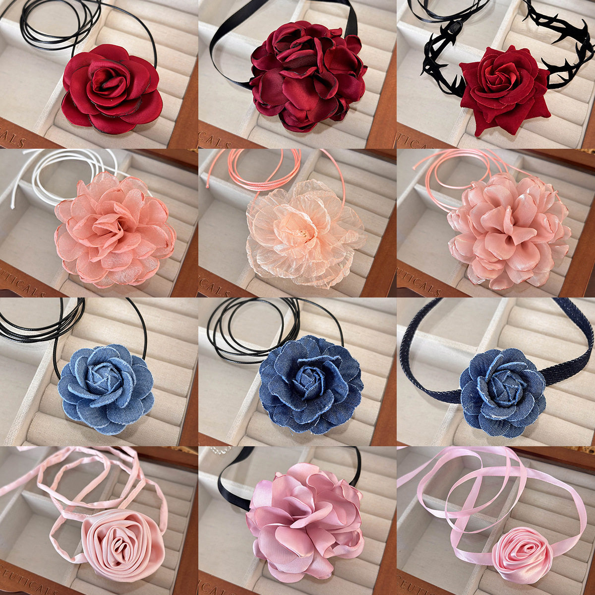 Bloemen Choker Ketting
