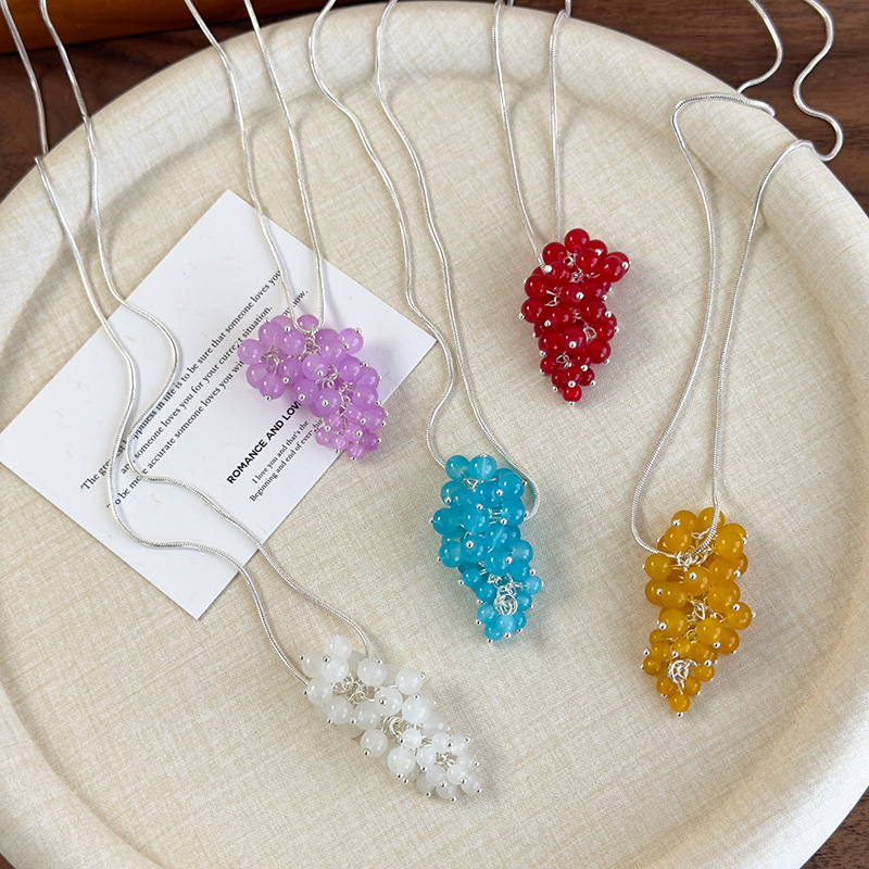 Довге Намисто з Виноградним Намистинами