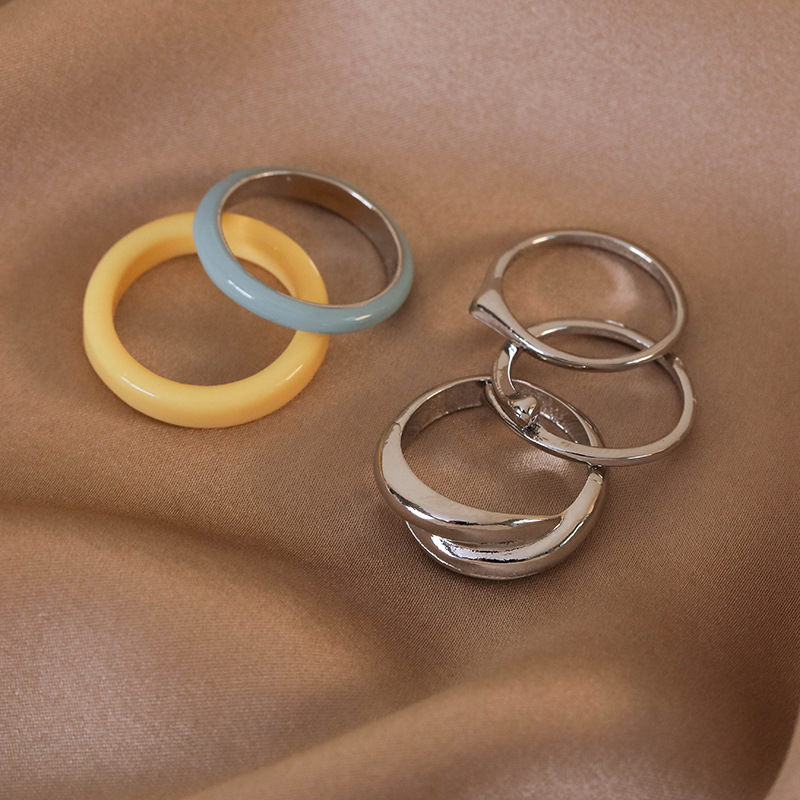 컬러 비즈 반지