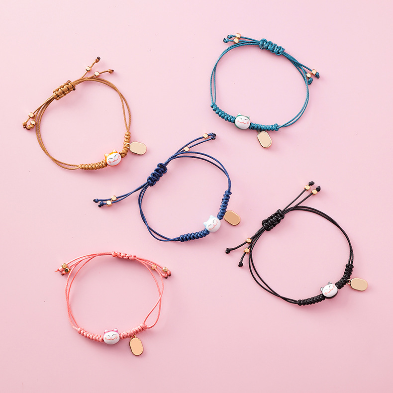 สร้อยข้อมือแมวเซรามิก