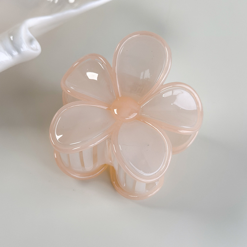 Blommig Akryl Hårklämma