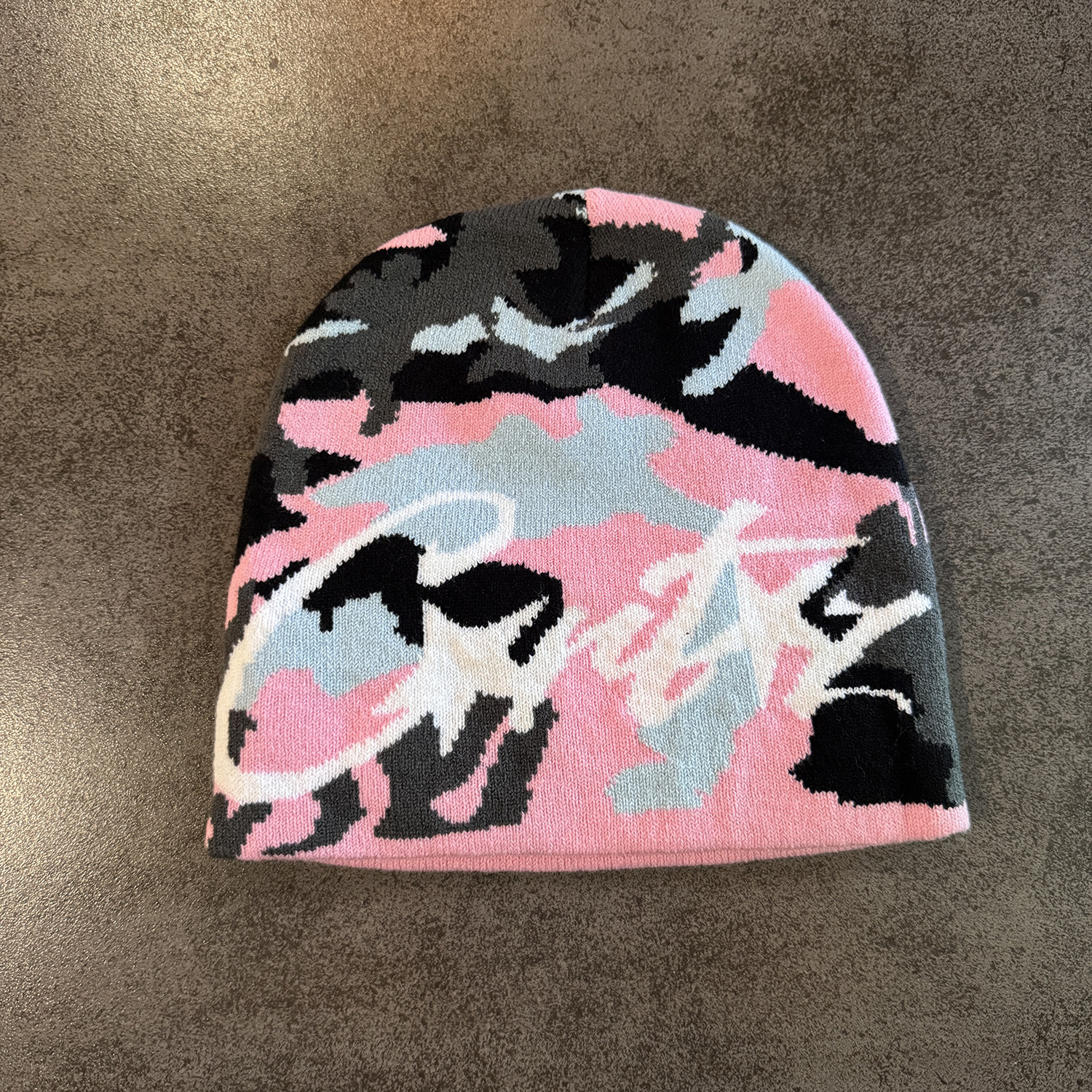 Strickmütze Retro Tarnung mit Buchstaben