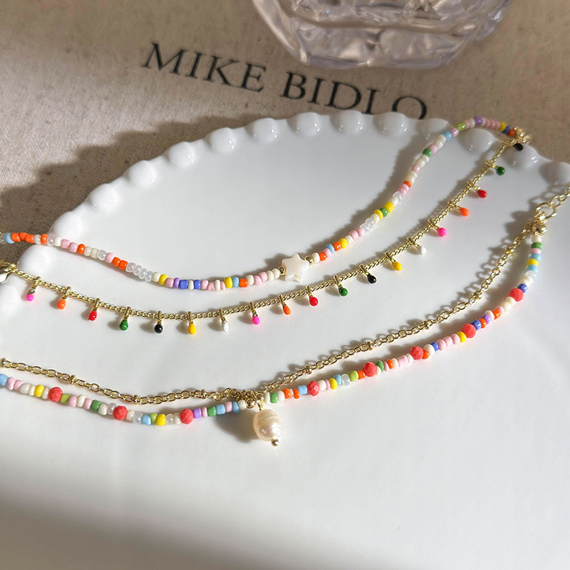 Διπλό στρώμα γυναικεία βραχιόλι με χάντρες