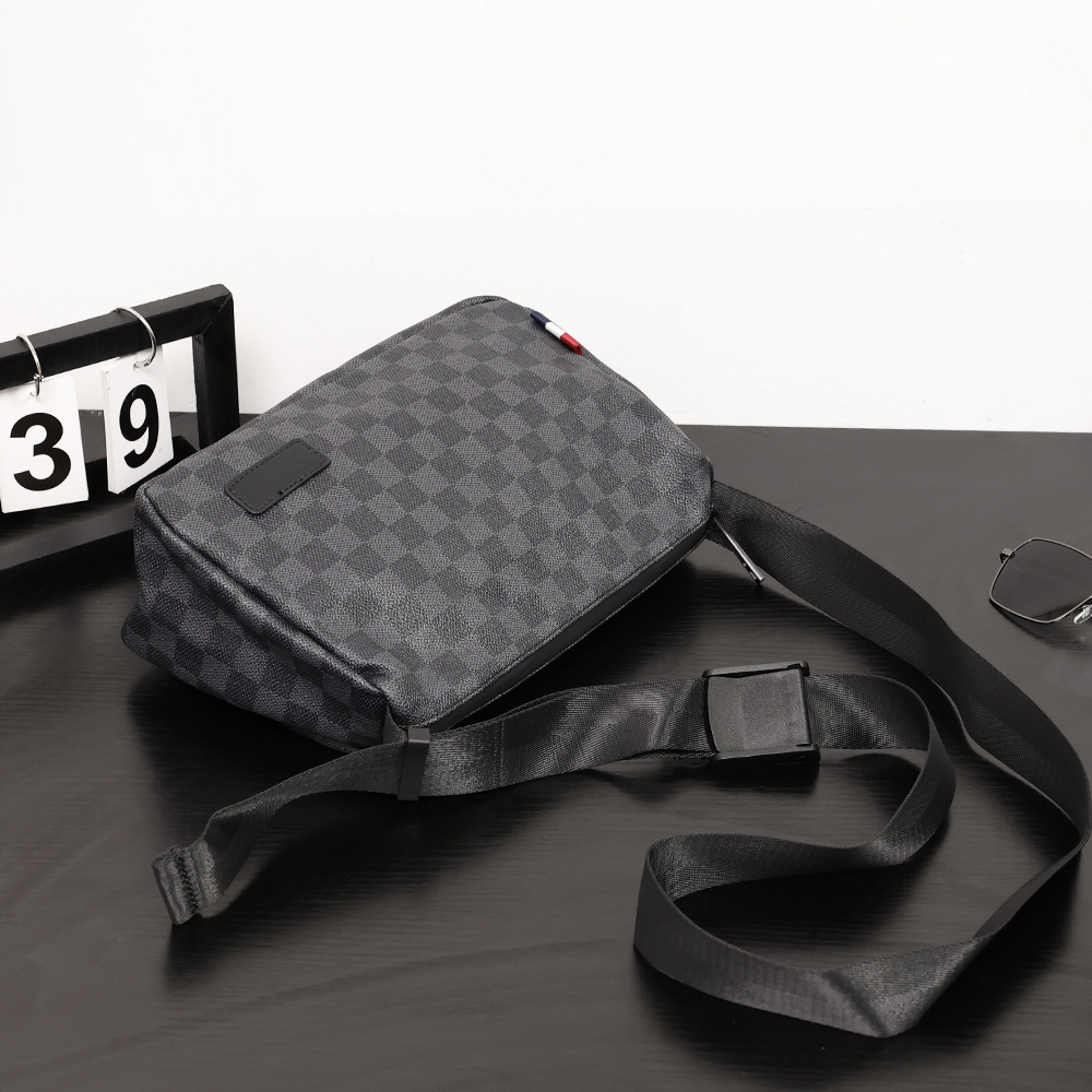 Heren Schoudertas met Ruitpatroon