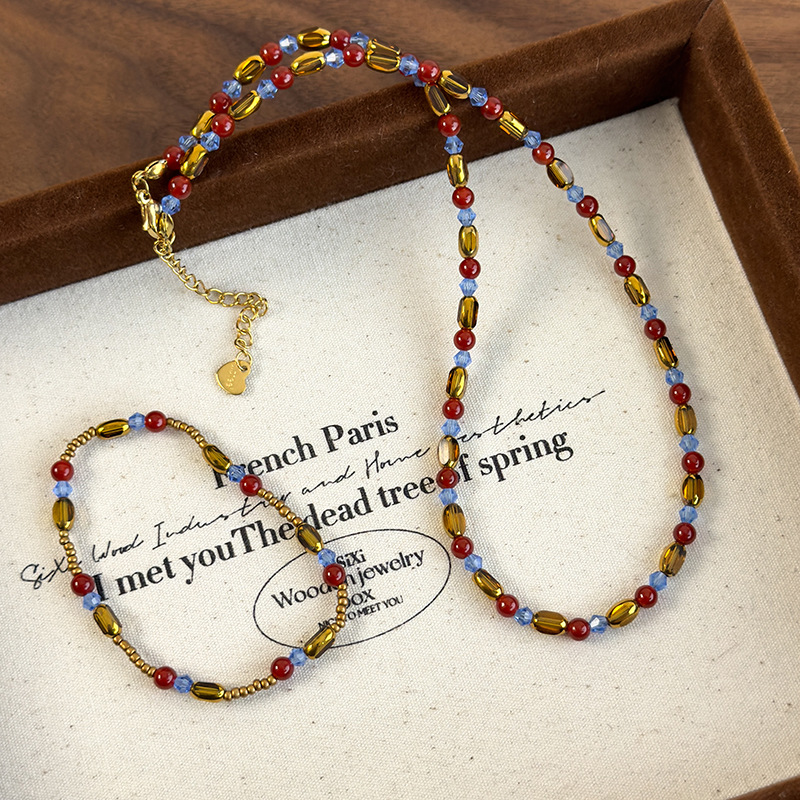 Bead Necklace and Bracelet Set