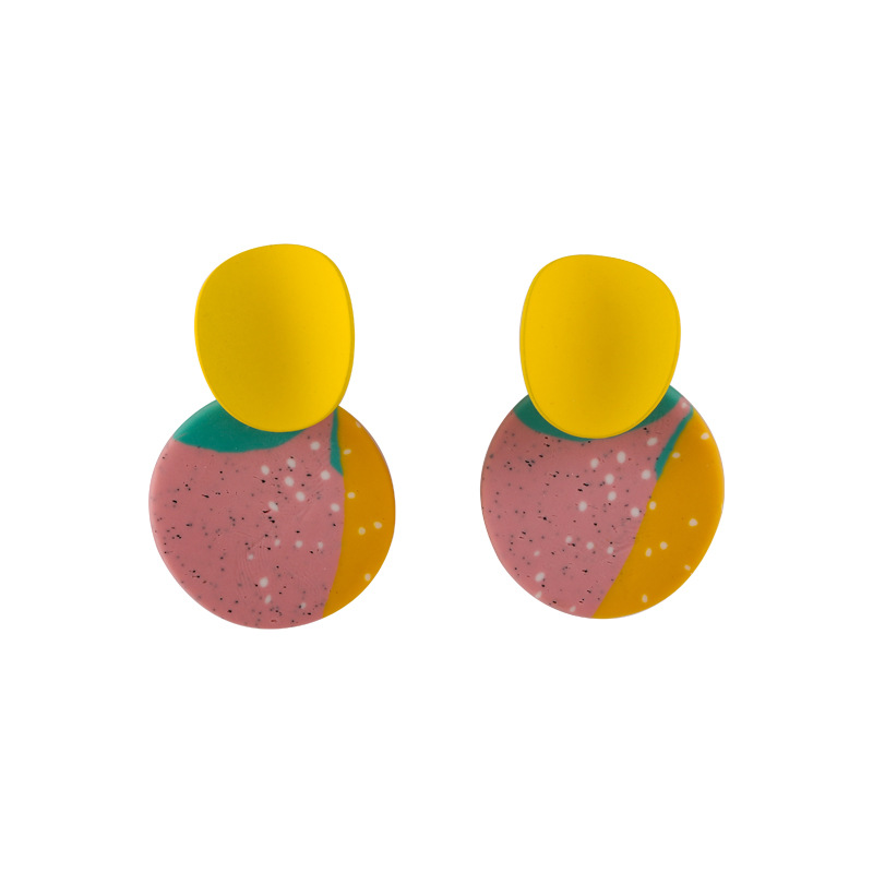 추상 기하학 귀걸이