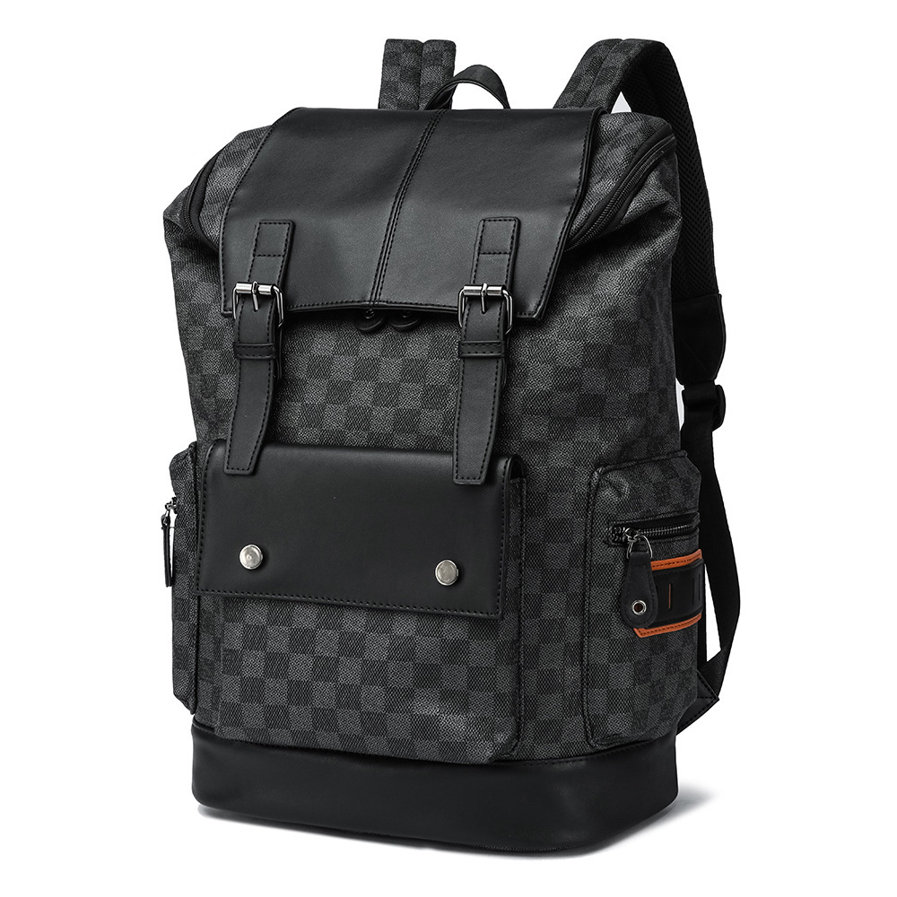 남성 체크 노트북 백팩