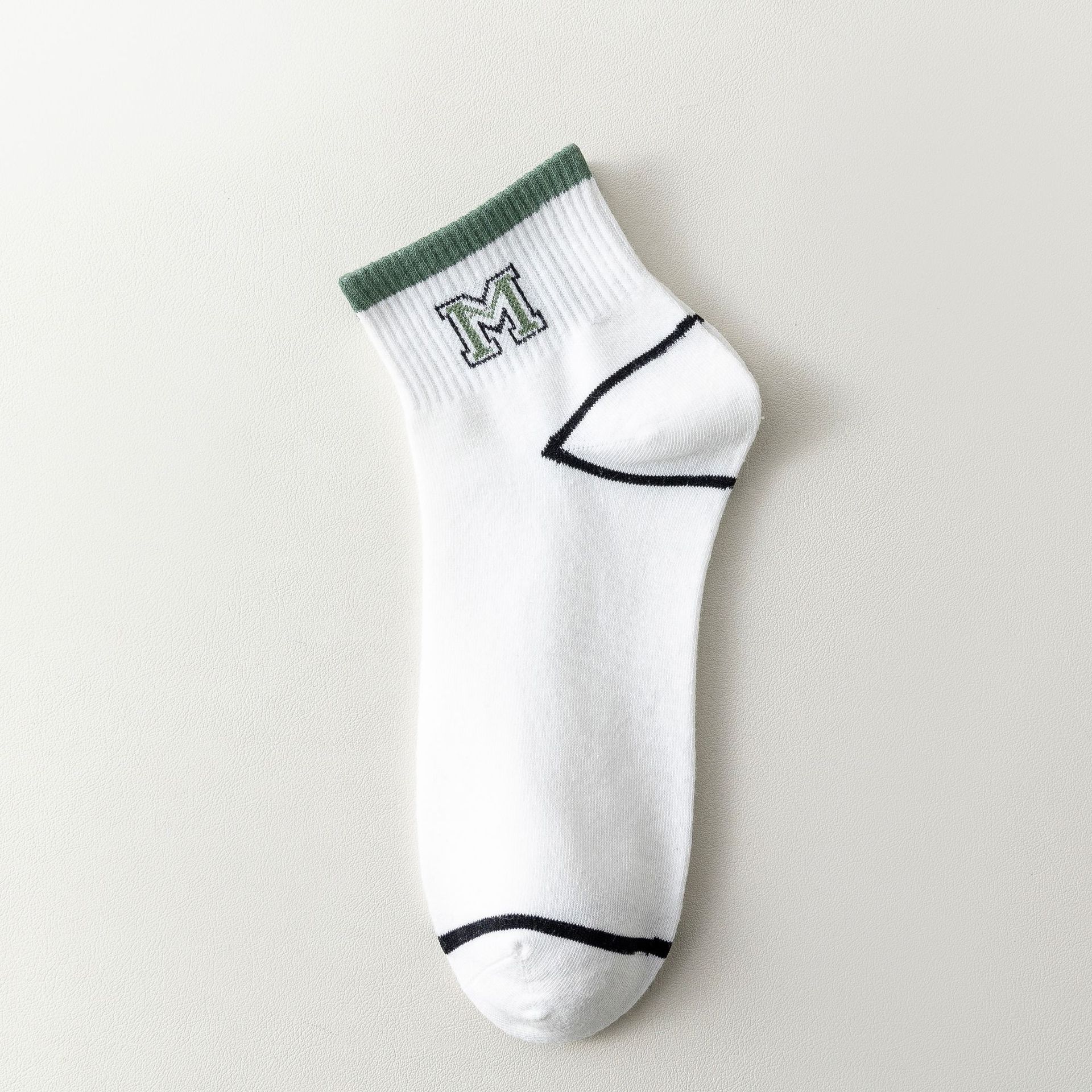 Чоловічі спортивні смугасті шкарпетки-невидимки з бавовни