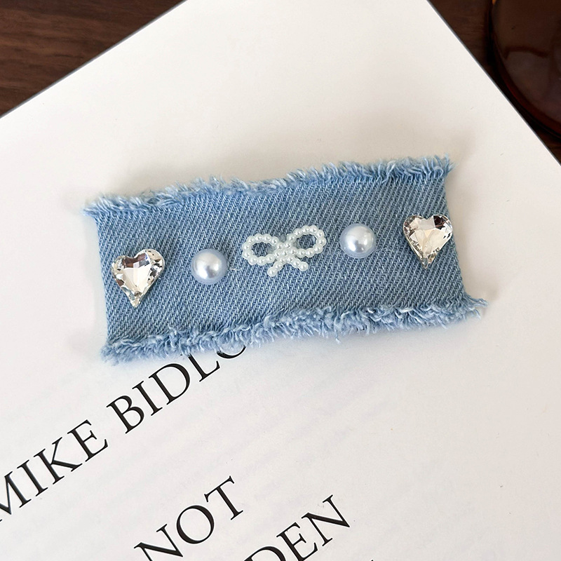 Agrafă de Păr cu Fundiță Denim