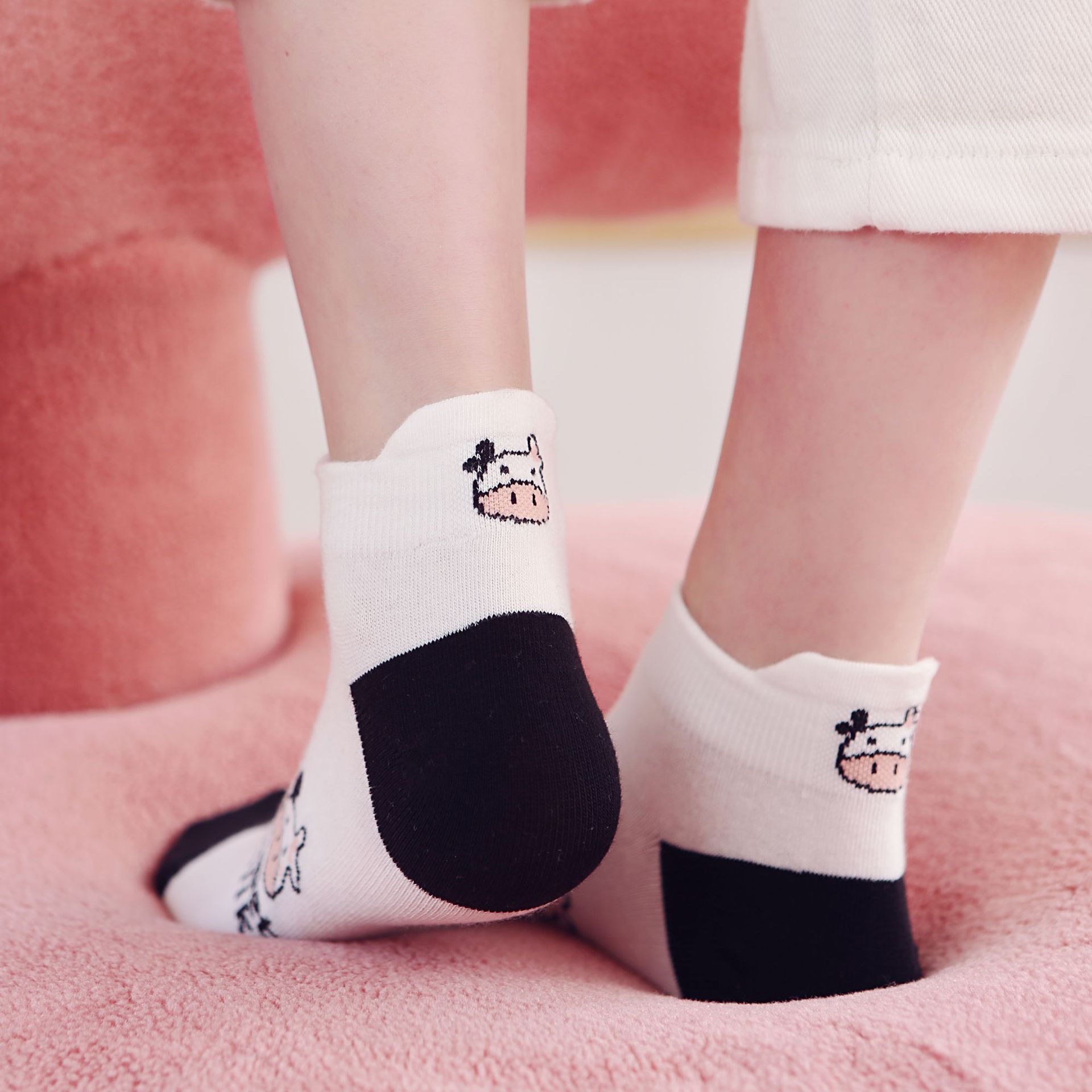 소 프린트 노쇼 양말