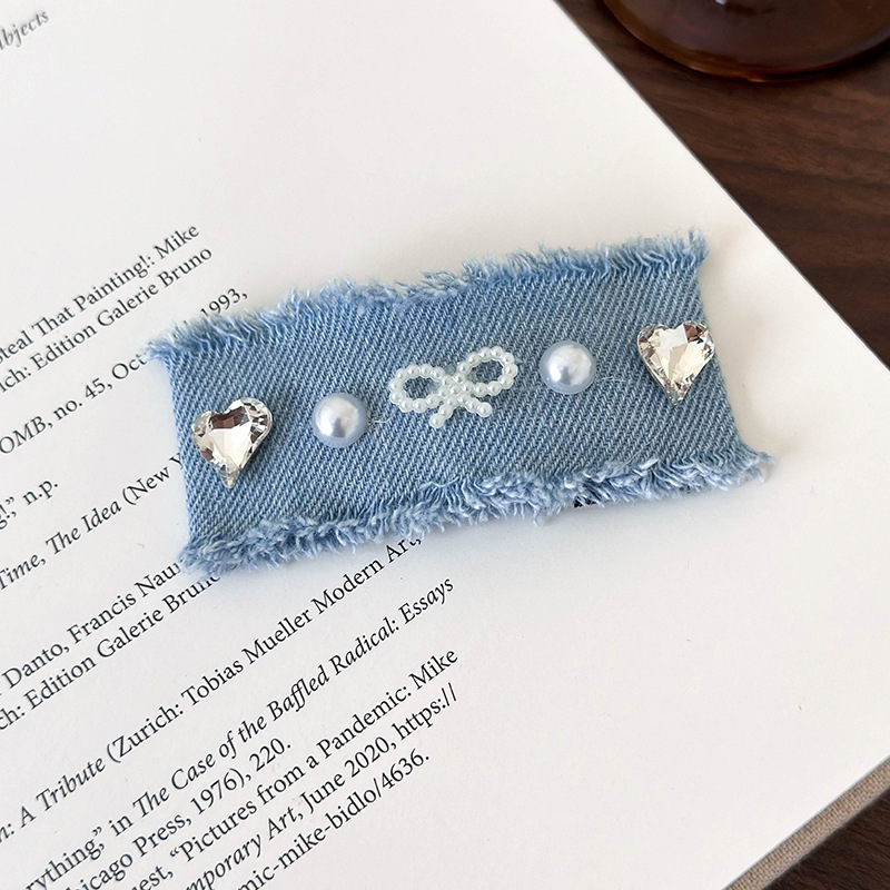 Agrafă de Păr cu Fundiță Denim