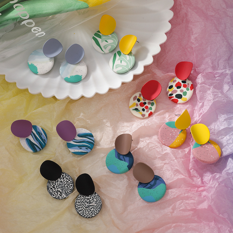 추상 기하학 귀걸이