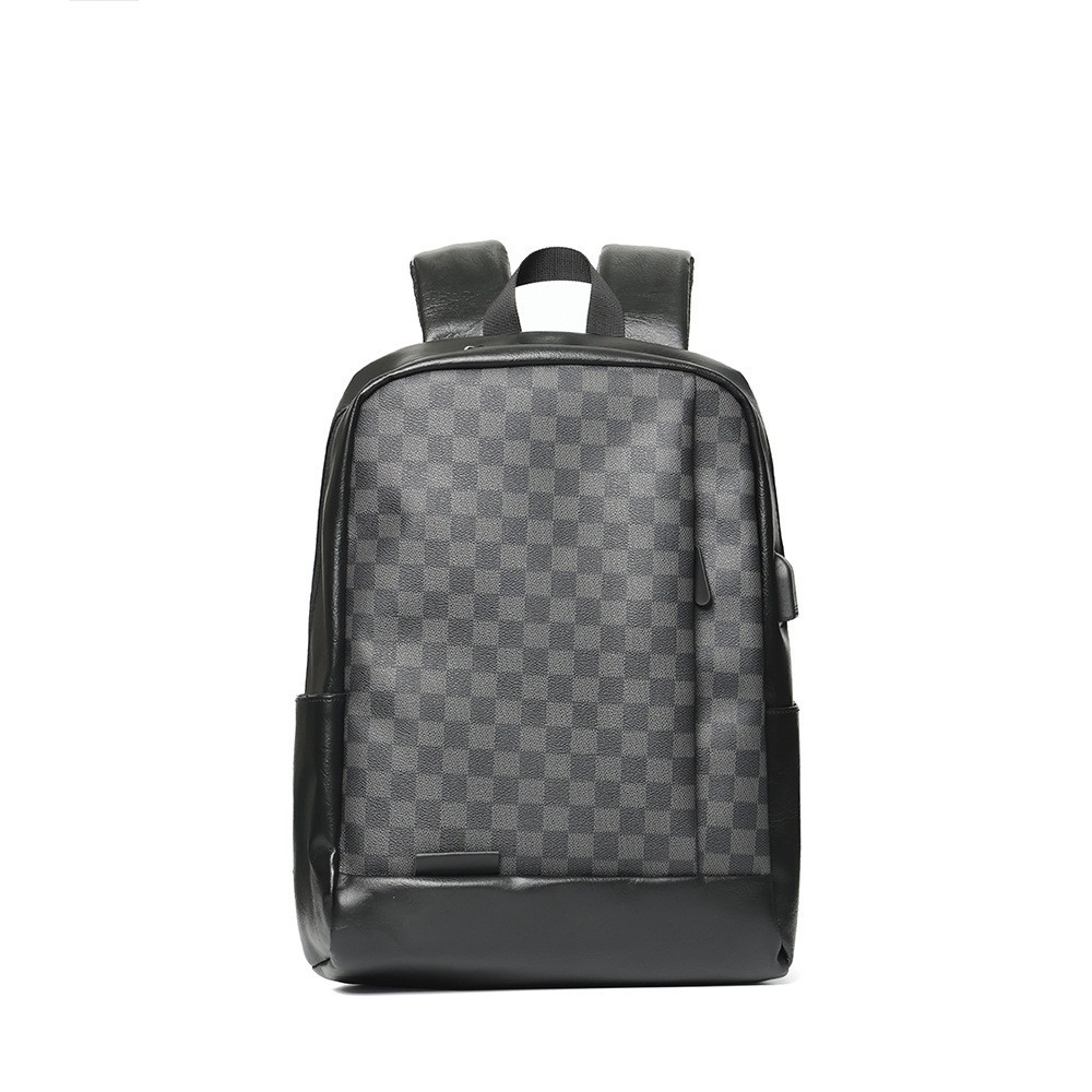 웨븐 PU 가죽 유니섹스 노트북 백팩