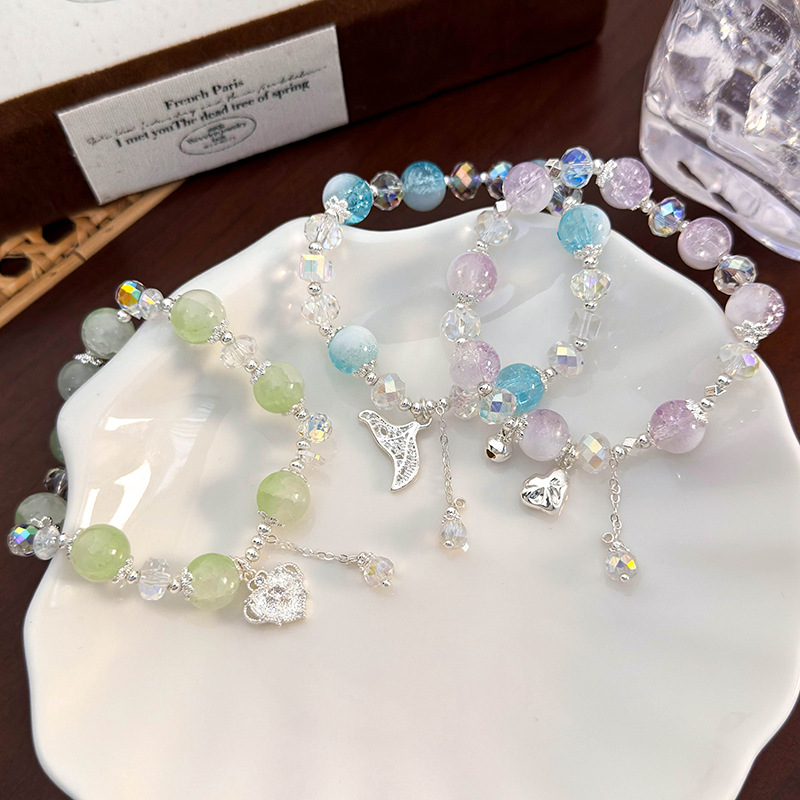 Kristallperlen-Armband mit Herz