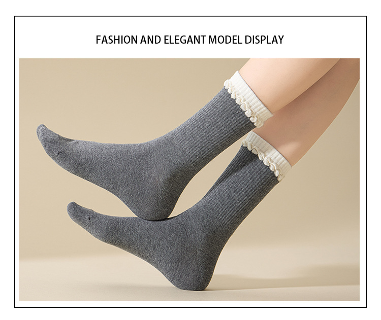 Meias Cano Médio com Barra Bolha