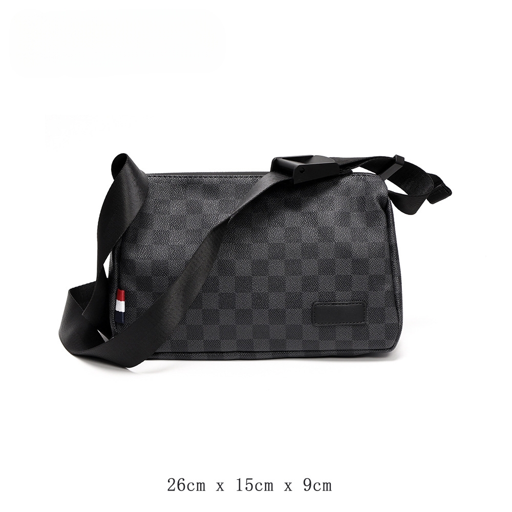 Heren Schoudertas met Ruitpatroon