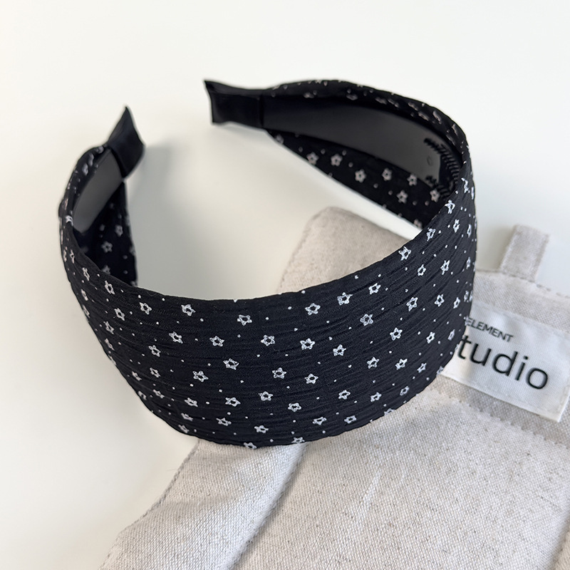 Diadema Ancha con Puntos y Flores