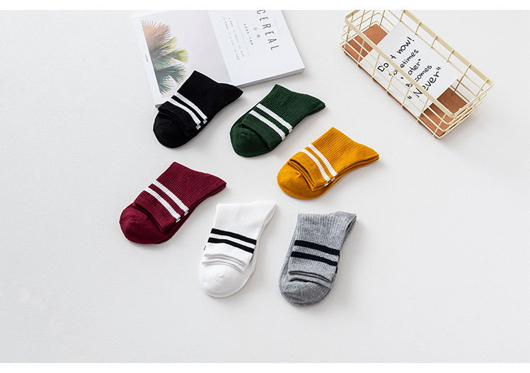 Женские Ребристые Носки с Двумя Полосками