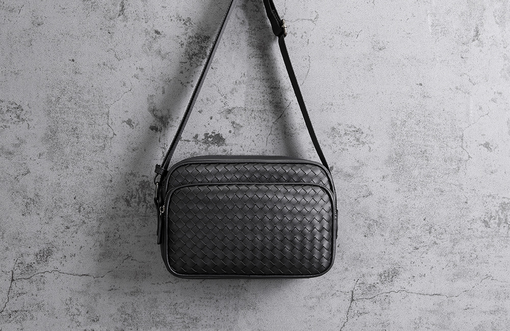 Túi đeo chéo da PU dệt nam