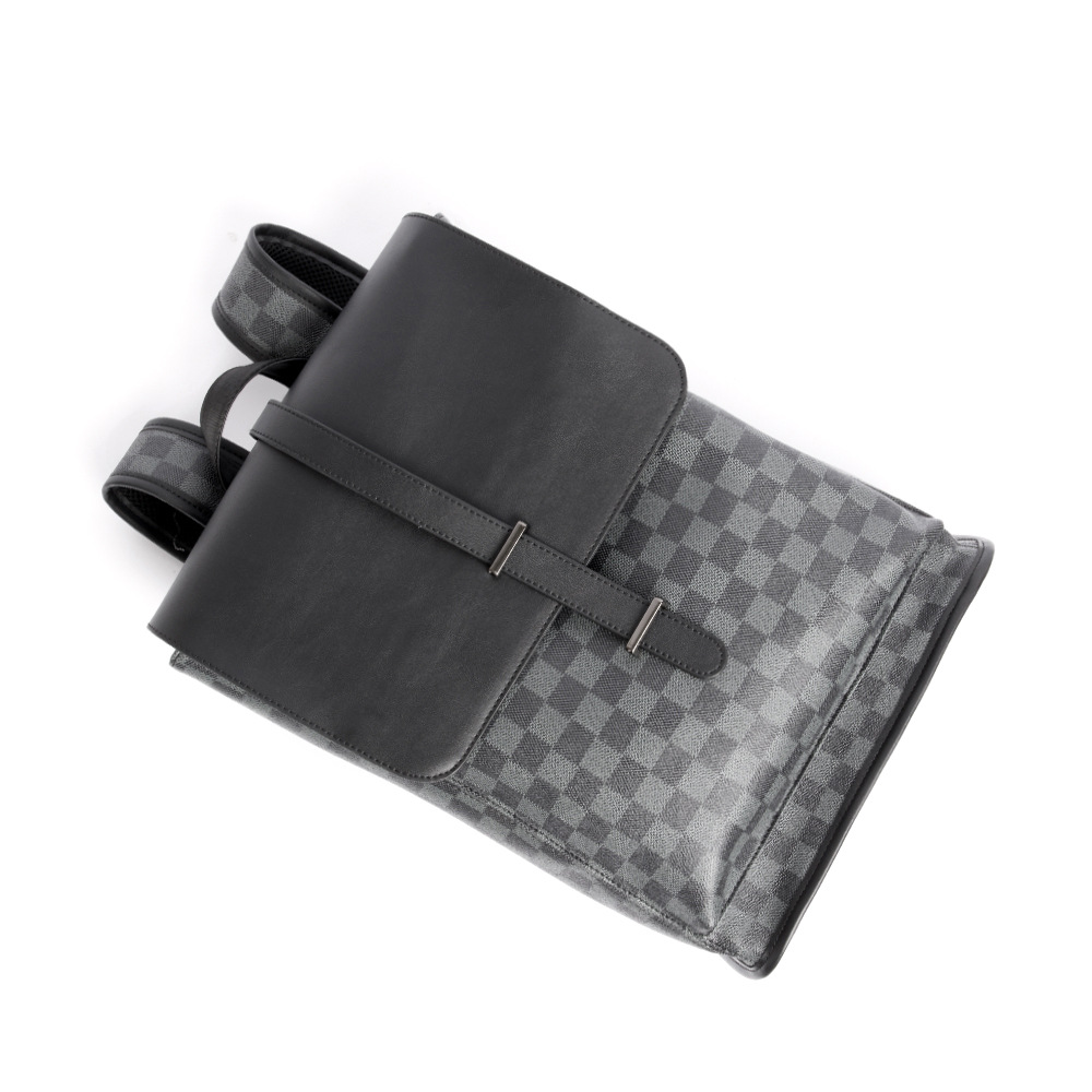 メンズチェックバックパック