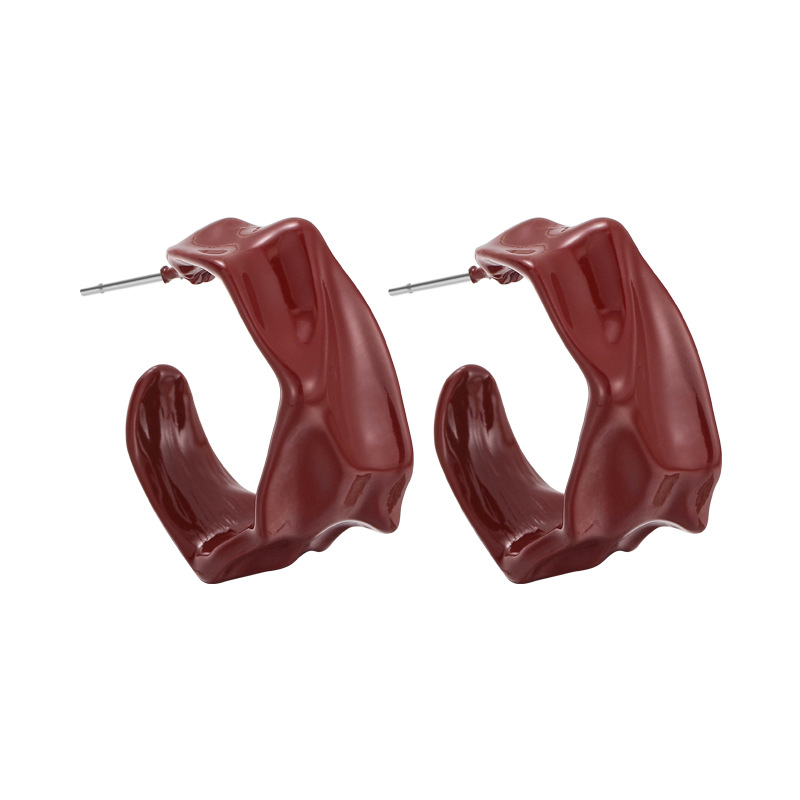 Pleated Hoop Earrings