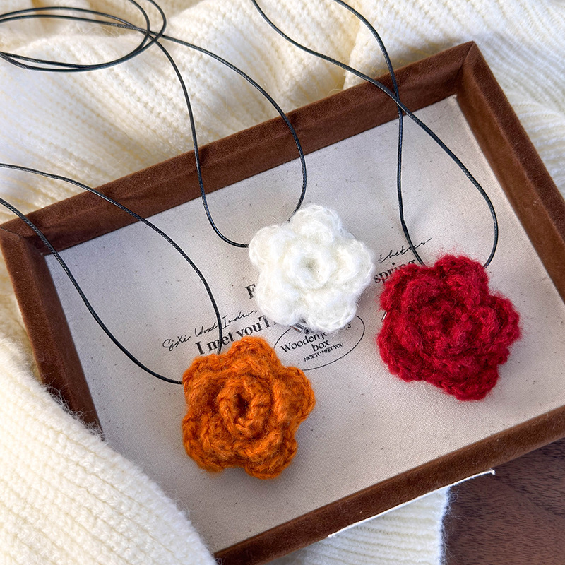 Πλεκτό Λουλούδι Κόσμημα Καθρέφτη