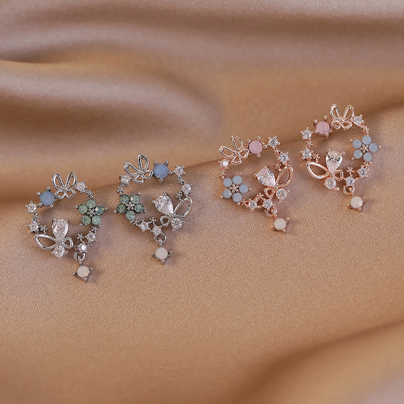 Butterfly Flower Earrings