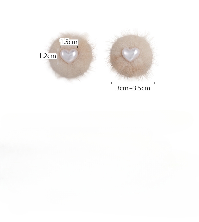 Pendientes de Corazón con Perlas y Piel Sintética