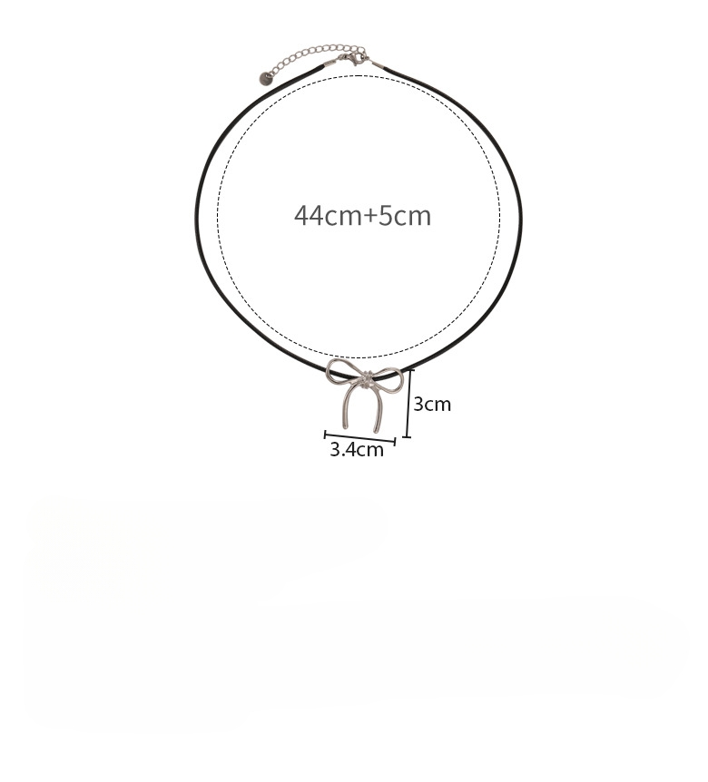 Мінімалістичне намисто зі срібним бантом