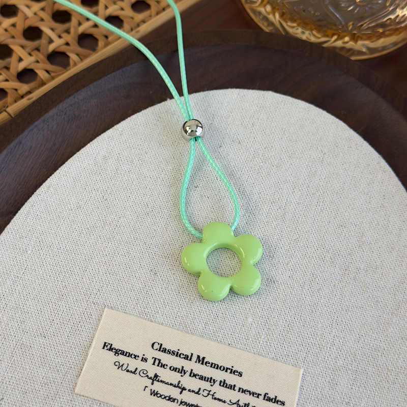 Flower Wax Rope Necklace