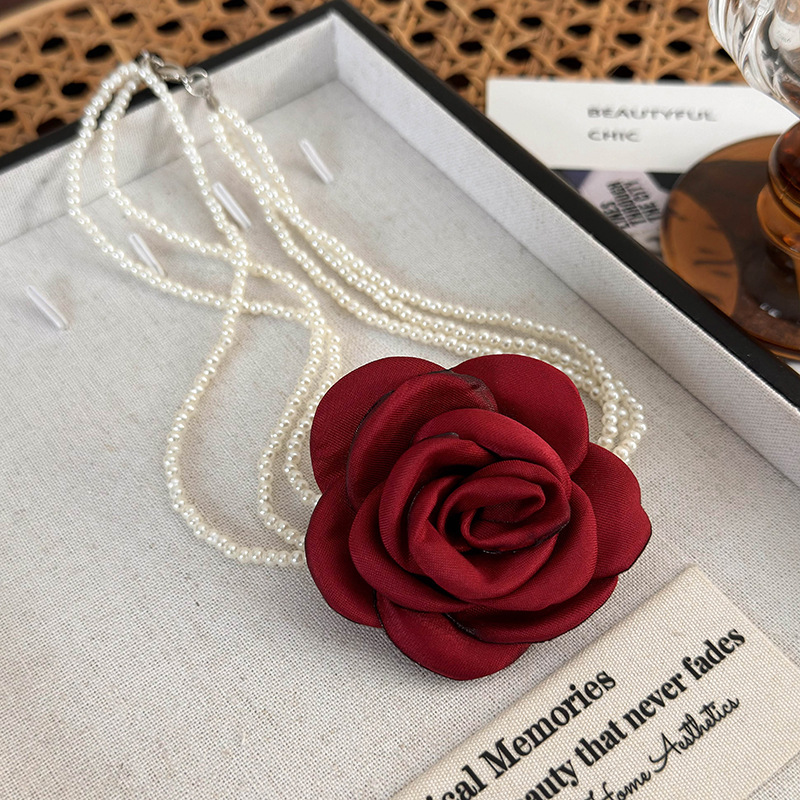 Multi-Layer Pearl Choker Necklace