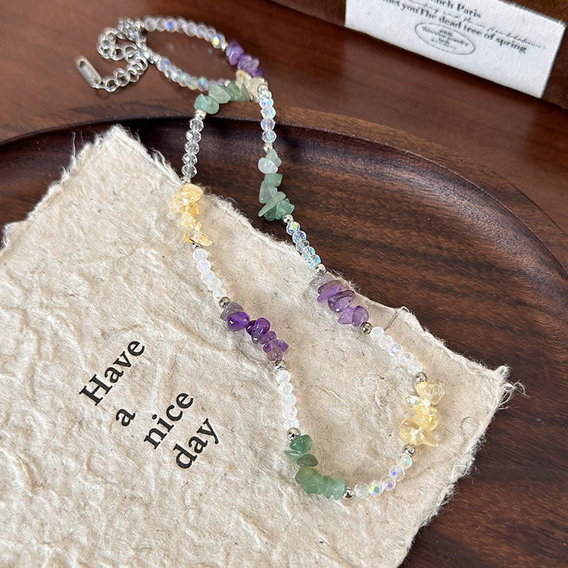 Collana di Perline in Vetro Frantumato