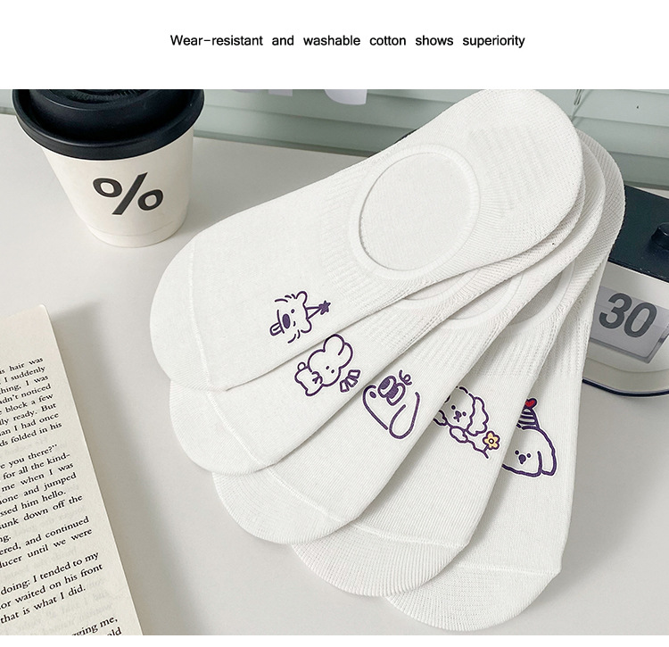 Женские Невозвратные Носки с Принтом Мультфильмов