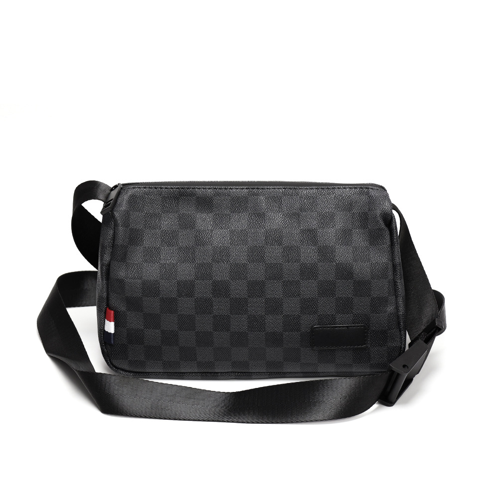 Heren Schoudertas met Ruitpatroon