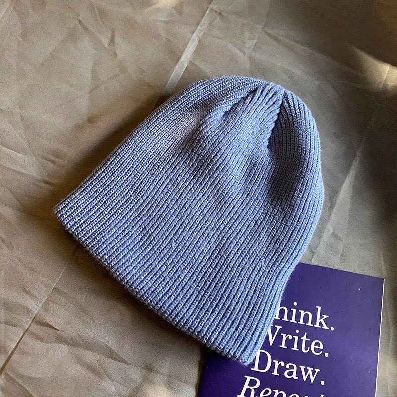 빈티지 두꺼운 니트 비니