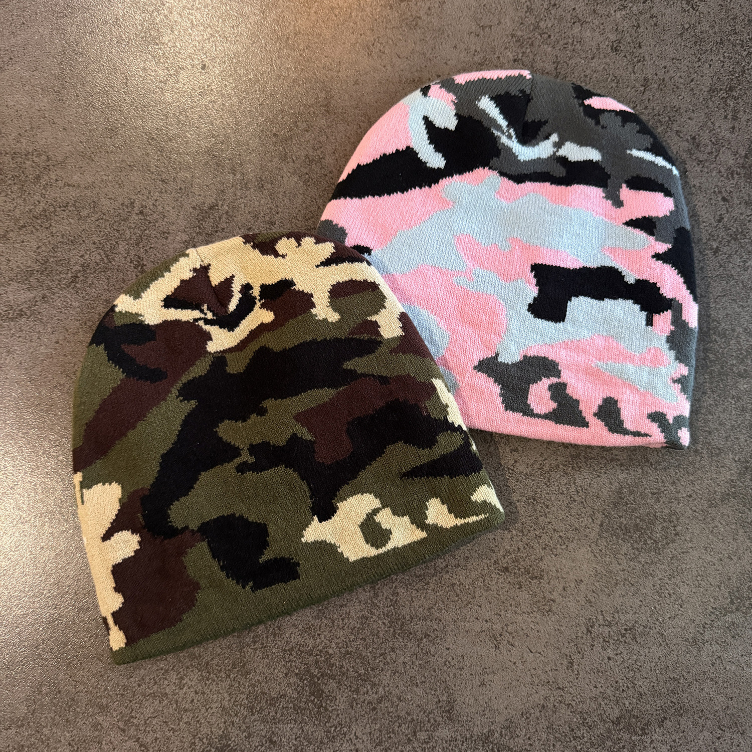 Strickmütze Retro Tarnung mit Buchstaben
