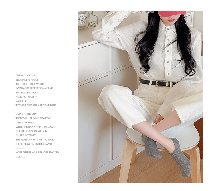 جوارب نسائية غير مرئية من القطن