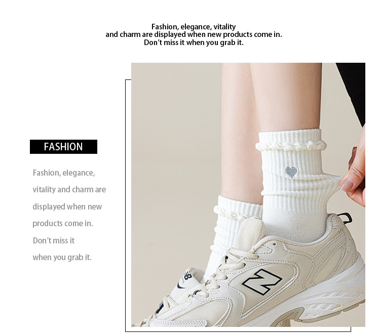 Meias de Cano Médio com Enrugamento