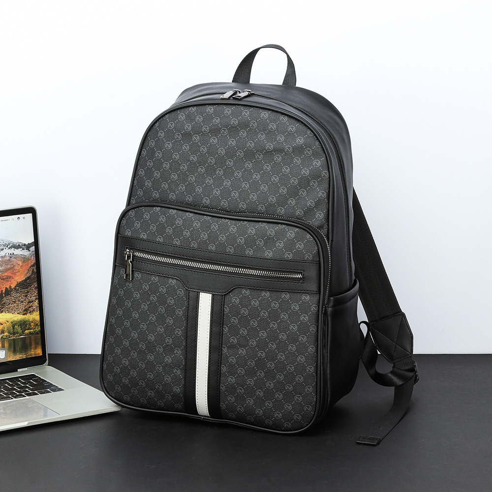 Чоловічий рюкзак у стилі шкіри з шаховою клітинкою