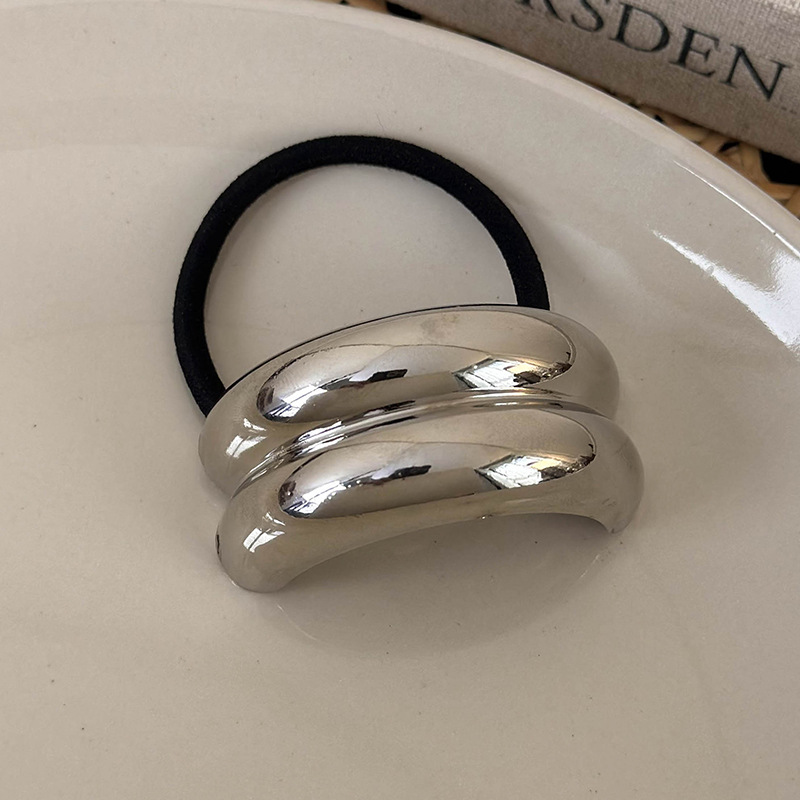 Geometryczne Metalowe Gumki do Włosów