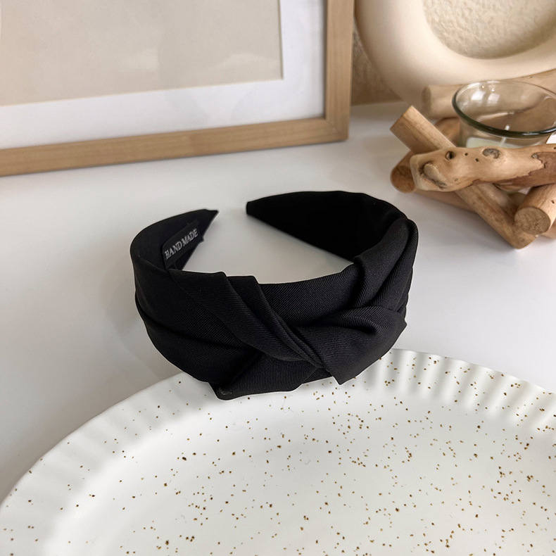 Cinta para el Cabello Negra de Punto